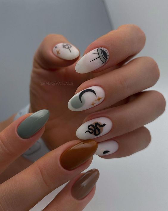 A tendência de nail art que já está nas unhas das influencers: unhas abstratas