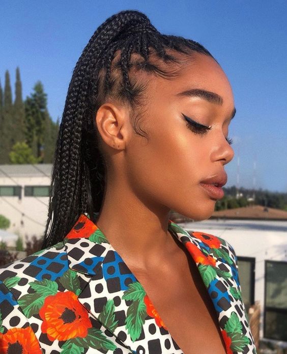 Penteados com Box Braids