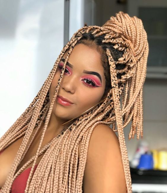 Penteados com Box Braids