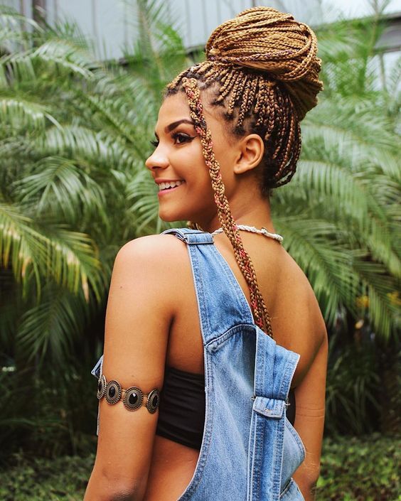 Penteados com Box Braids