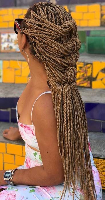 Penteados com Box Braids