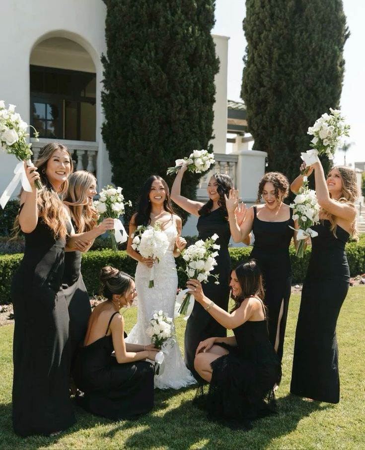 Lindas Ideias de Vestidos Preto para Madrinhas para Casamento de Dia