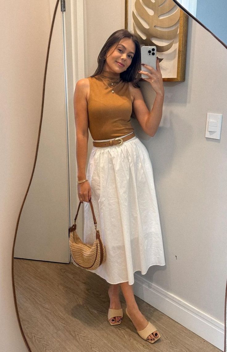 Ideias de looks com saia midi para arrasar no verão